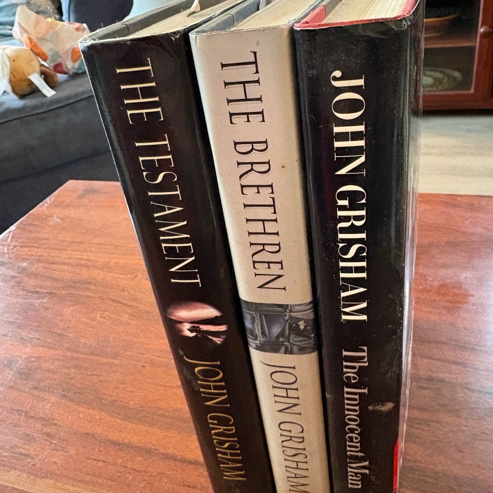 Lot/3 John Grisham Hardback Novels: The Testament The Brethren The Innocent Man